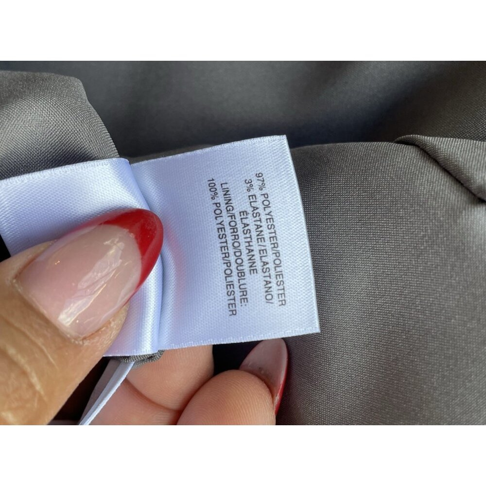 KASPER Women's Office Dress Petite Gray Sleeveless Sheath Lined Back Zip Size 6P - Picture 6 of 16